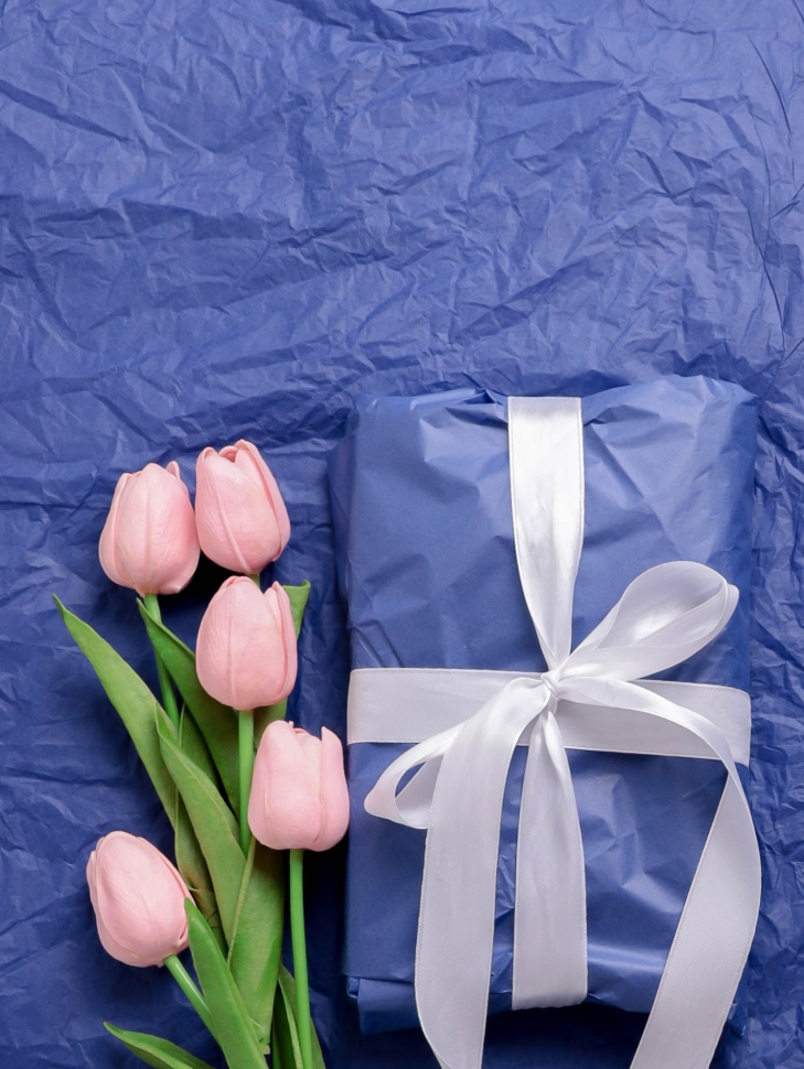 Бумага тишью 50х66см,10 лист. синий Бумага тишью 50х66см,10 лист. синий