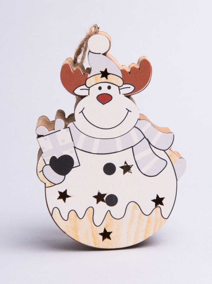 Подвеска деревянная светодиодная 11x8,5x3см GD-3C