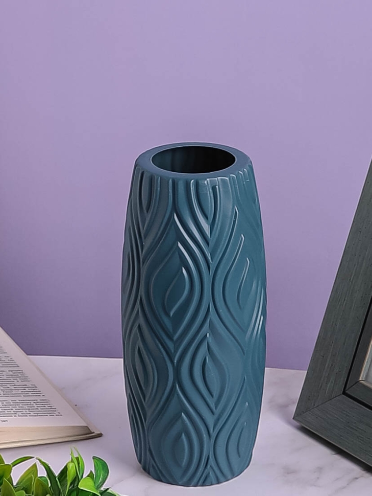 Ваза пластиковая H22,7 х D7,8х7,8см AS3526 синий Ваза пластиковая H22,7 х D7,8х7,8см AS3526 синий