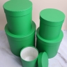 Коробка цилиндр набор из 5шт К d21хh21 - d12хh12см зеленый Коробка цилиндр набор из 5шт К d21хh21 - d12хh12см зеленый