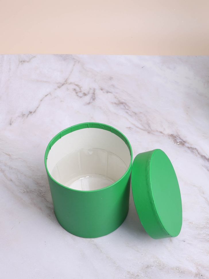 Коробка цилиндр набор из 5шт К d21хh21 - d12хh12см зеленый Коробка цилиндр набор из 5шт К d21хh21 - d12хh12см зеленый