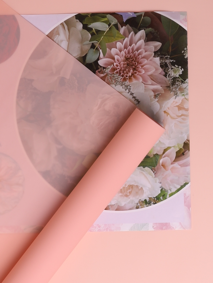 Пленка матовая 40мкм 58см х 10м Воздух фламинго