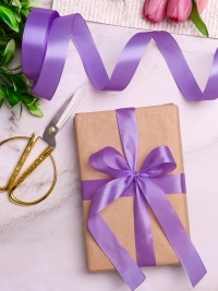 Лента атласная 24мм х 25ярд лиловый