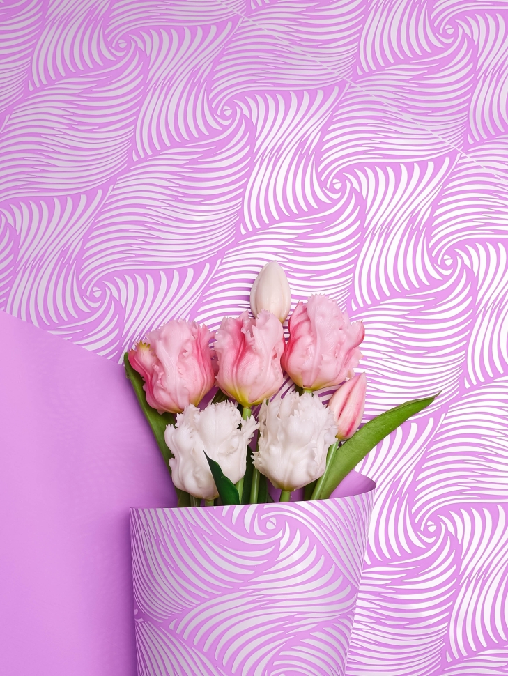 Пленка матовая Пастель 58см х 10м глянец на втулке, Бриз сиреневый светлый Пленка матовая Пастель 58см х 10м глянец на втулке, Бриз сиреневый светлый