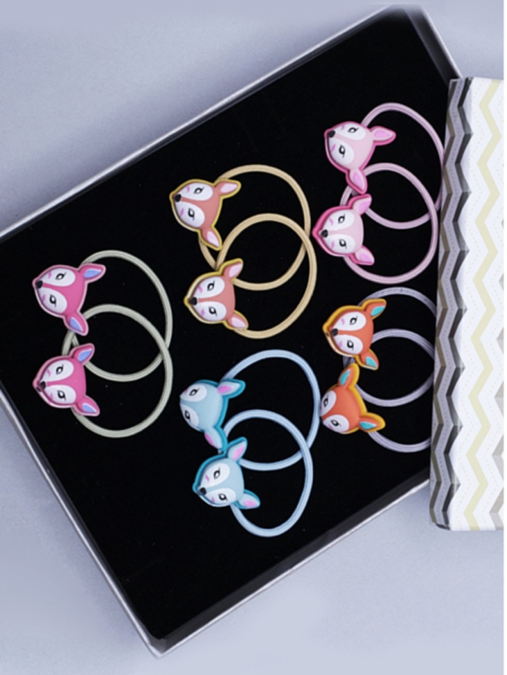 Резинки для волос, набор 10шт Лисички 1х1 Резинки для волос, набор 10шт Лисички 1х1