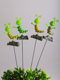 Вставка Гусеница L11 W6 H15см микс