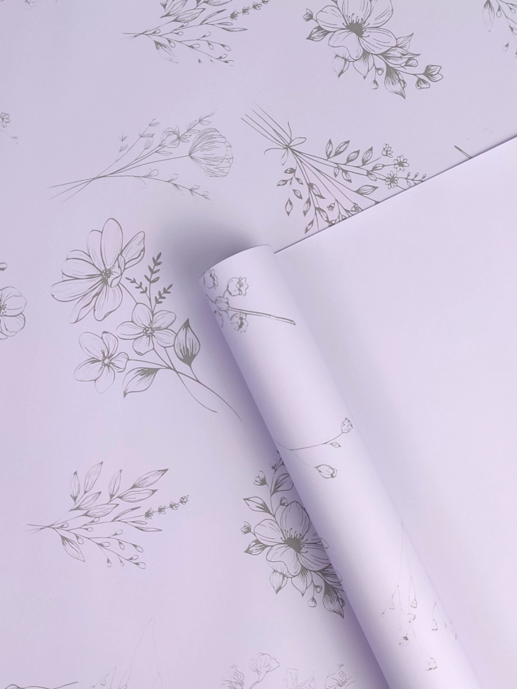 Пленка матовая 65мкм 58см х 10м Гармония сиреневый Пленка матовая 65мкм 58см х 10м Гармония сиреневый