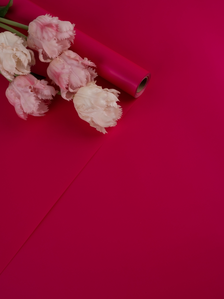 Пленка матовая 65мкм 58см х 10м Ассоль малиновый