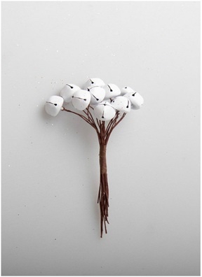 Колокольчики на проволоке 10 шт 1,5х9см К белый