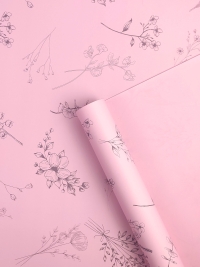 Пленка матовая 65мкм 58см х 10м Гармония розовый