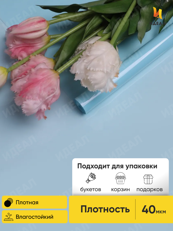 Пленка цветная Лак 70см голубая Пленка цветная Лак 70см голубая