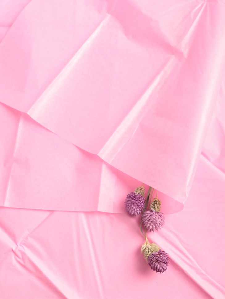 Бумага тишью  50х66см,10 лист. розовый