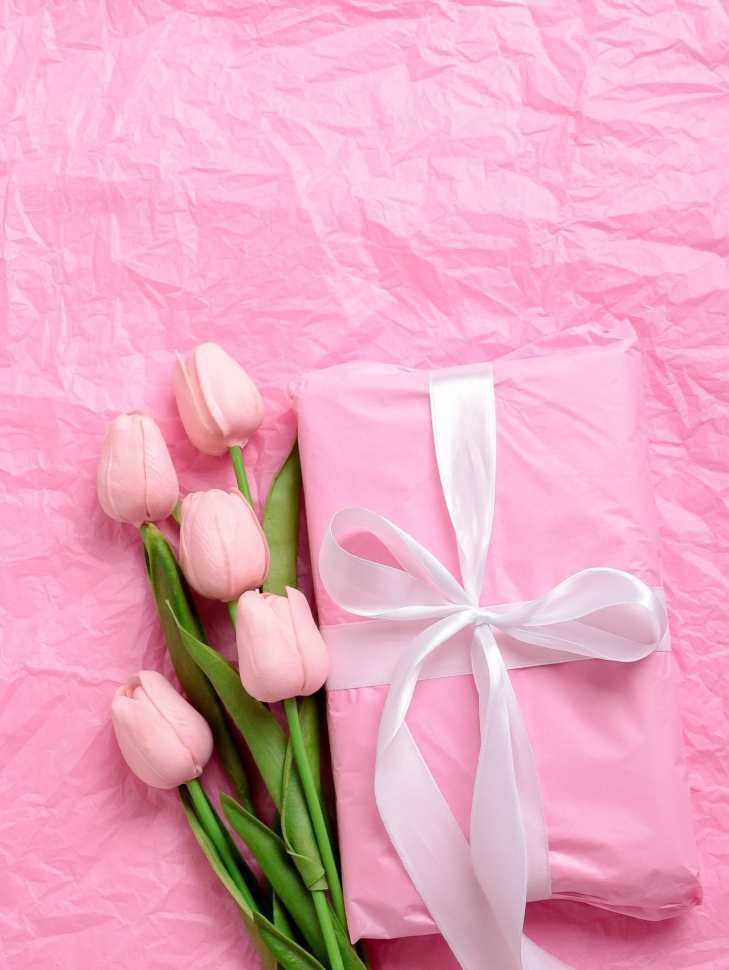 Бумага тишью  50х66см,10 лист. розовый