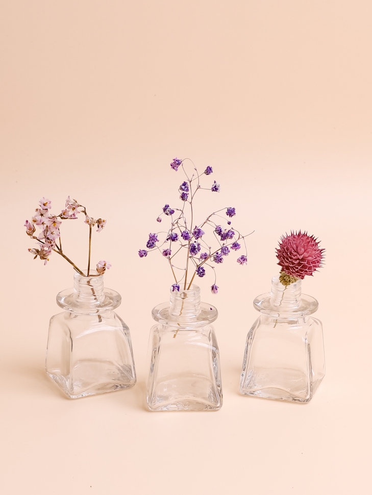 Ваза стекло Жанетта капля-кубик D4x6см подвесная малая, 25шт