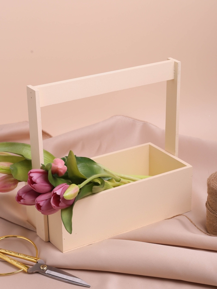 Ящик Флора H25/8,3х25х12,5см № 1 ванильный Ящик Флора H25/8,3х25х12,5см № 1 ванильный