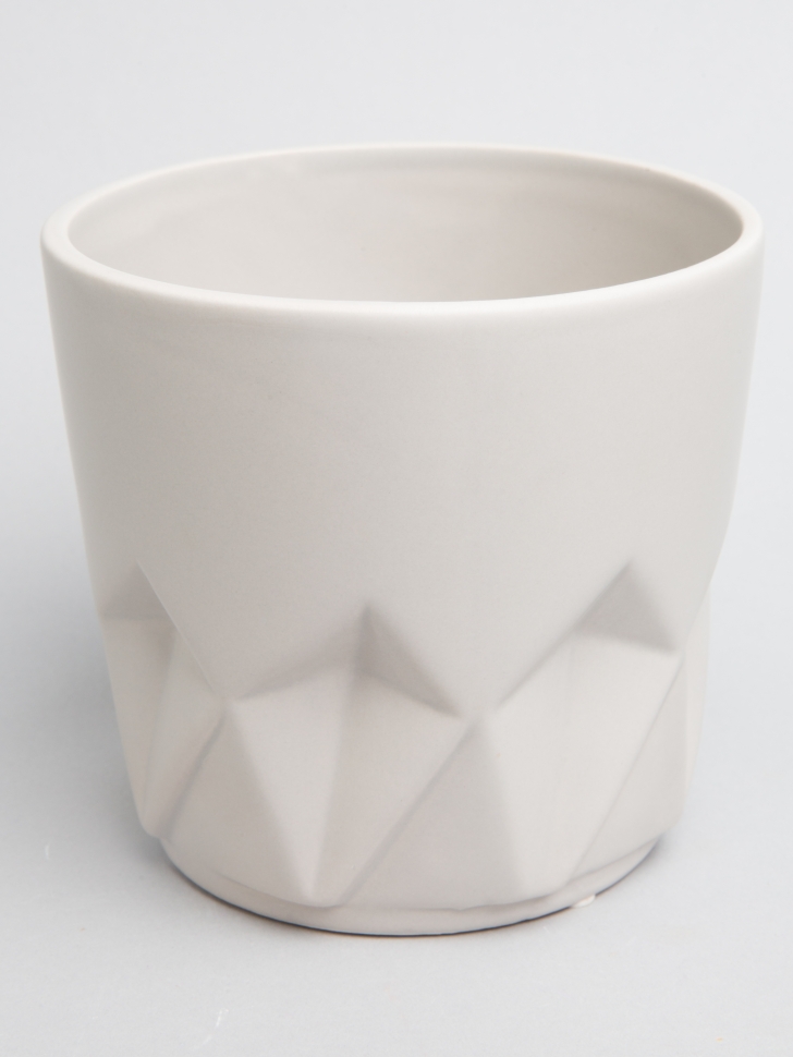 Кашпо керамика 13,5х12,5см QBHP-1 серый