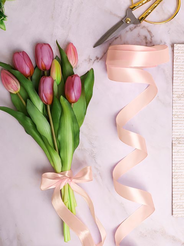 Лента атласная 25мм х 25 ярд JD сливочный Лента атласная 25мм х 25 ярд JD сливочный