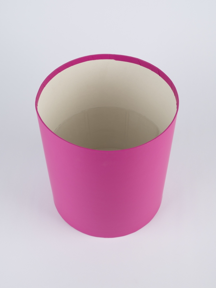 Коробка цилиндр набор из  3шт К d20хh22 - d13,5хh13см б/крышки фуксия