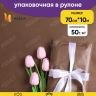 Бумага белая крафт 50г/м2, 70см x 10м, Тонировка, шоколадный