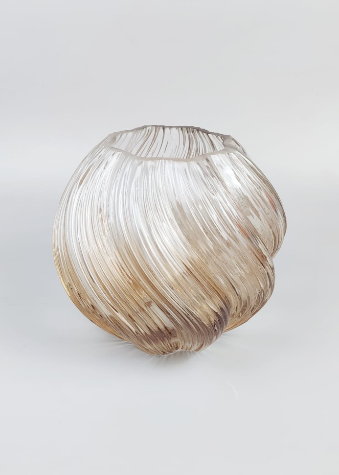 Ваза стекло Гармония h16 d17см К золотистый Ваза стекло Гармония h16 d17см К золотистый