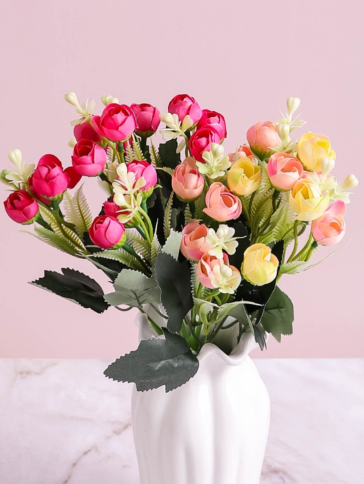 ИЦ Букет Ранункулюс 28см 15 голов микс