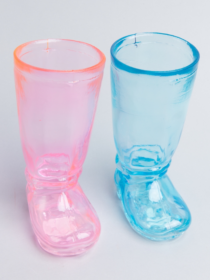 Ваза стекло 1562 микс Ботфорт H18,2 D8,5х10,8