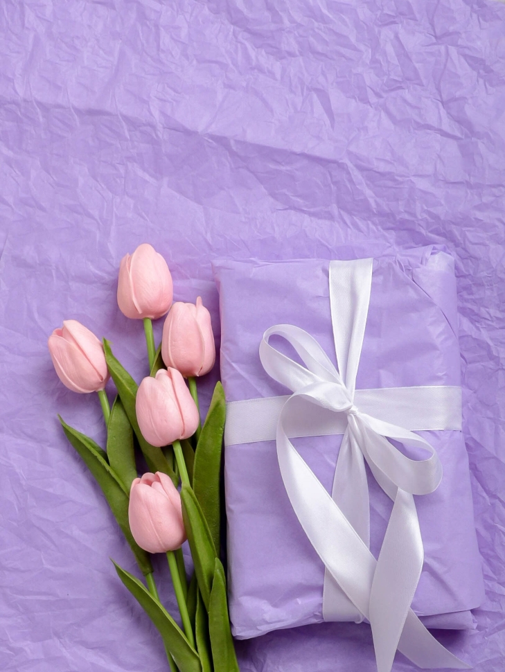 Бумага тишью  50х66см,10 лист. фиолетовый