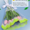 Пакет цветочный Рюмка 30/40 Мелодия цветной рисунок салатовая 50 шт