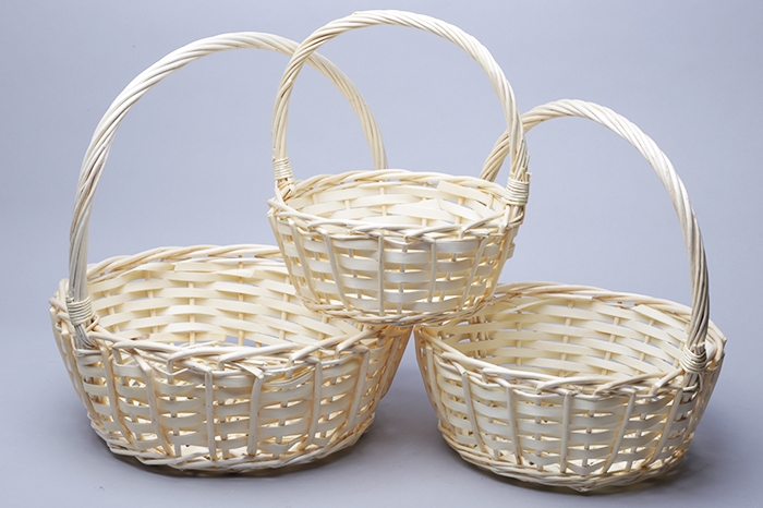 Корзина плетеная (ива) 3шт D35х35см W19041509