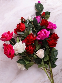 ИЦ Роза кустовая 90см 5 голов микс