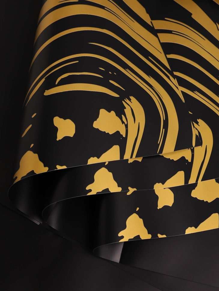 Пленка матовая 58смх58см 10 листов 60мкм РЦ Only love рисунок золотой на черном