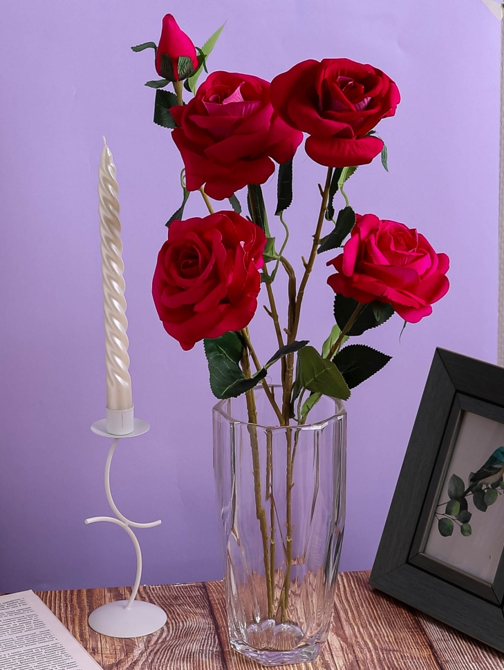 Ваза стекло Трубка H23 D12см К рельефная Ваза стекло Трубка H23 D12см К рельефная