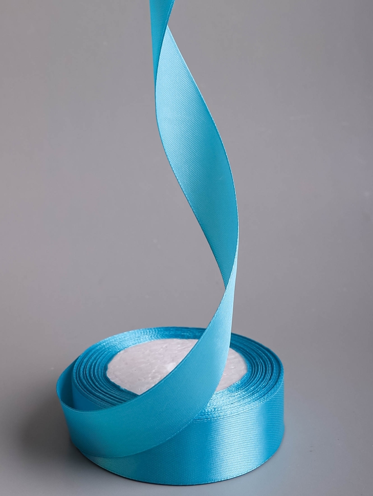 Лента атласная 25мм х 25 ярд JD лазурный Лента атласная 25мм х 25 ярд JD лазурный