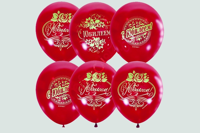 Шар воздушный 12"/30см 25шт. Декоратор (шелк) CHERRY RED, С Юбилеем! Шар воздушный 12"/30см 25шт. Декоратор (шелк) CHERRY RED, С Юбилеем!