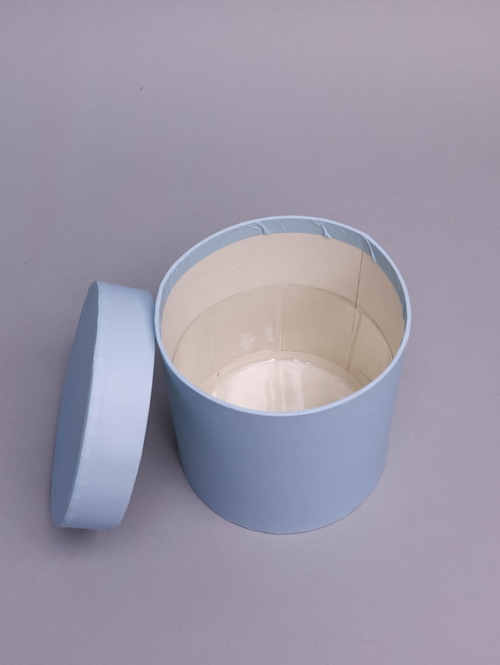 Коробка цилиндр К d14хh14см небесный