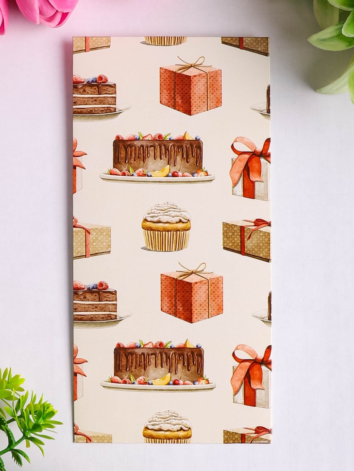 Конверт для денег 8х16,5см, 5шт, 0448 Конверт для денег 8х16,5см, 5шт, 0448