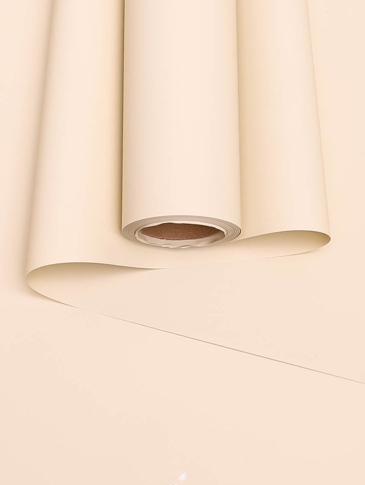 Пленка матовая 65мкм 58см х 10м Ассоль кремовый