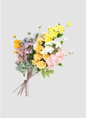 ИЦ Ветка Георгинов 74см 7 голов микс ИЦ Ветка Георгинов 74см 7 голов микс