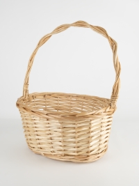 Корзина плетеная (ива) D35xH17/41см натуральный