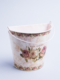 Кашпо ведро с ручкой 19х10х18см LI12-499