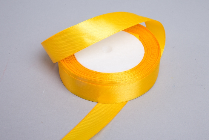 Лента атласная 20мм х 25ярд JD желтый Лента атласная 20мм х 25ярд JD желтый