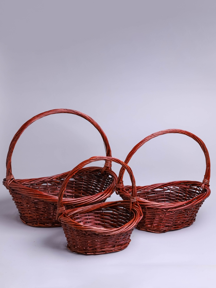 Корзина плетеная (ива) 3шт 44х34х42см