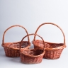 Корзина плетеная (ива) 3шт 44х34х42см