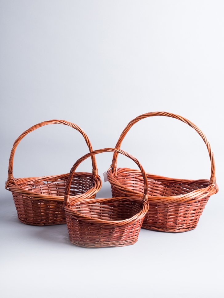 Корзина плетеная (ива) 3шт 44х34х42см