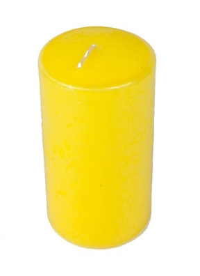 Свеча пенек d70х h100мм желтая Свеча пенек d70х h100мм желтая