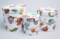 Коробка цилиндр набор из  3шт. 18,3х17,2см 9144-814-57