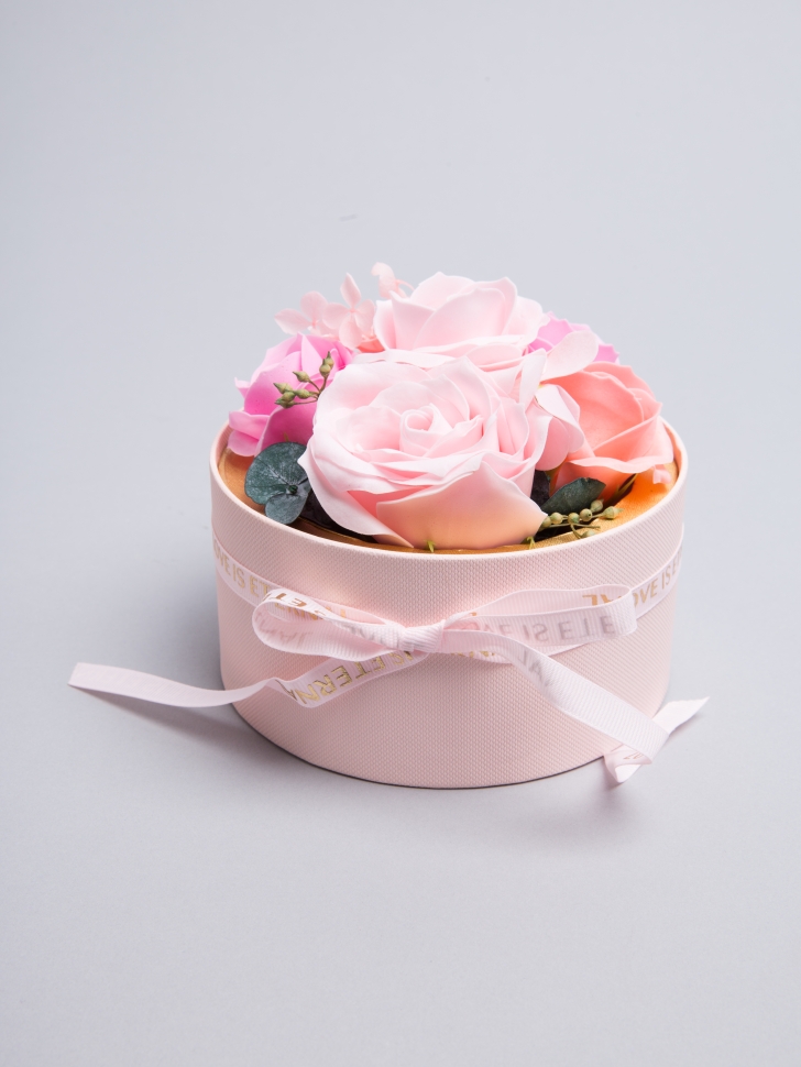 Композиция букет в коробке 14х12см SL-2001-9 розовый Композиция букет в коробке 14х12см SL-2001-9 розовый