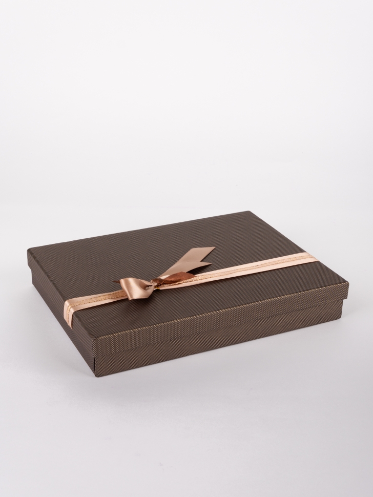 Коробка прямоугольник 31х23х5см коричневый