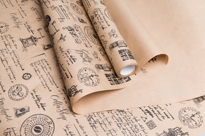 Бумага крафт 70г/м2, 70см x 10м, Кофе черный Бумага крафт 70г/м2, 70см x 10м, Кофе черный