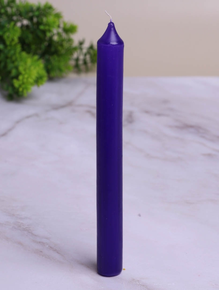 Свеча столовая 18х170мм фиолетовый Свеча столовая 18х170мм фиолетовый